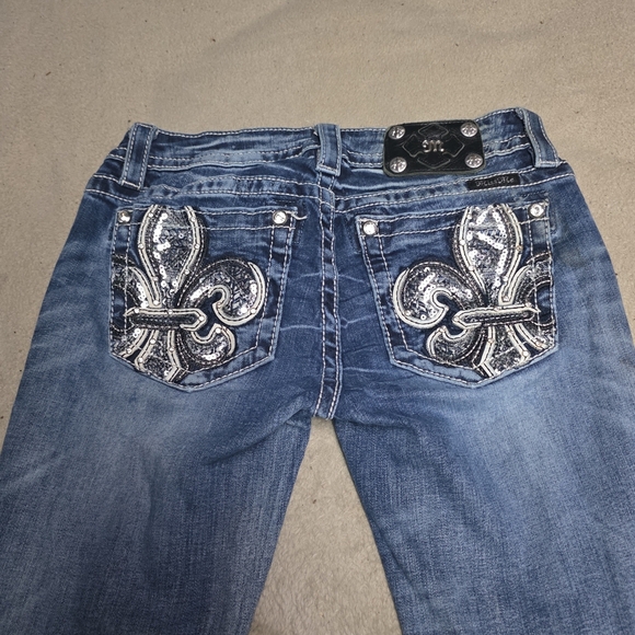 Miss Me Dark Blue Bootcut Men's Jeans - Picture 3 of 6